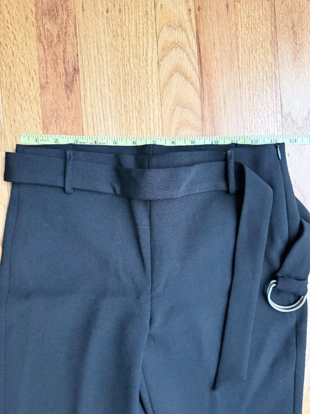 NWT Zara Woman Black Belted Slim Trousers - Picture 7 of 9
